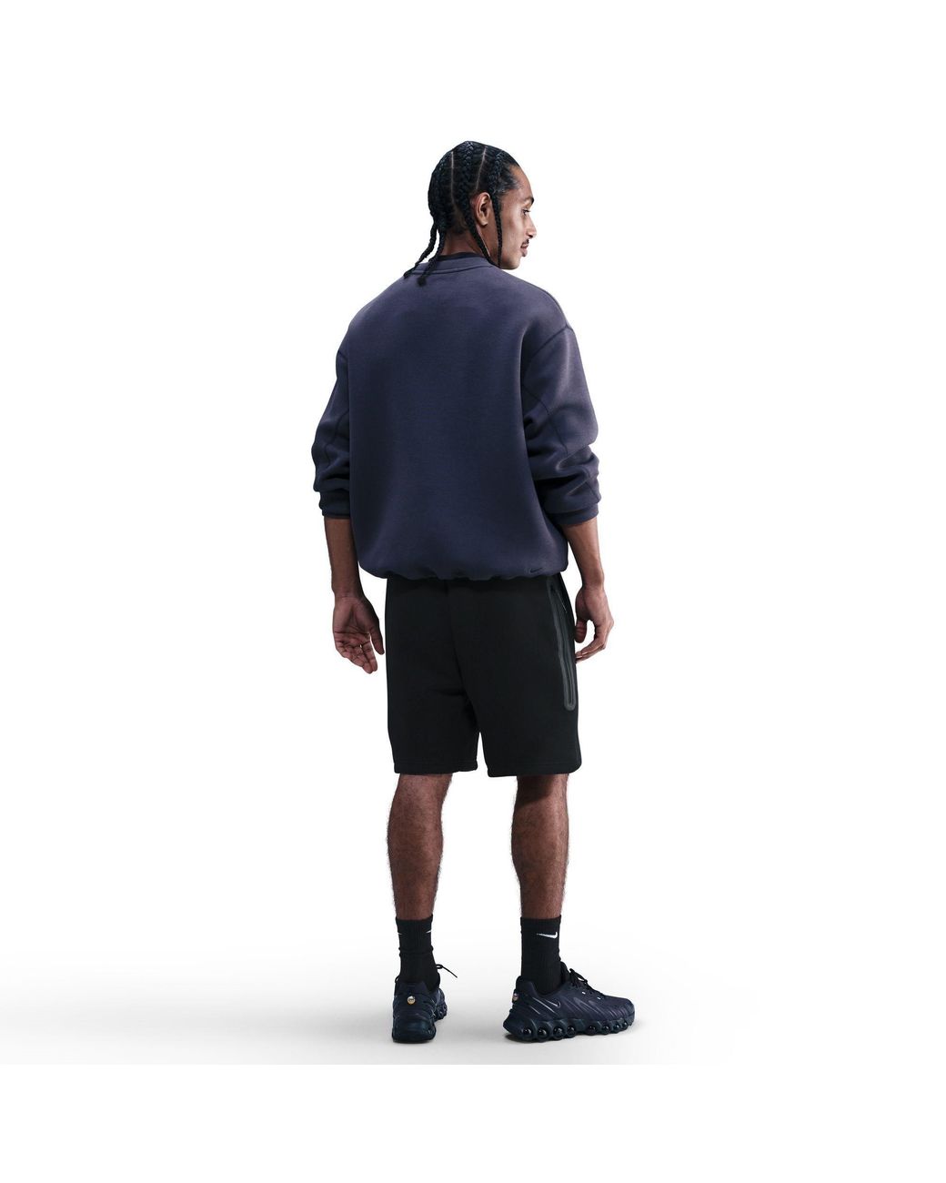 Nike Black Sportswear Tech Fleece Shorts for men