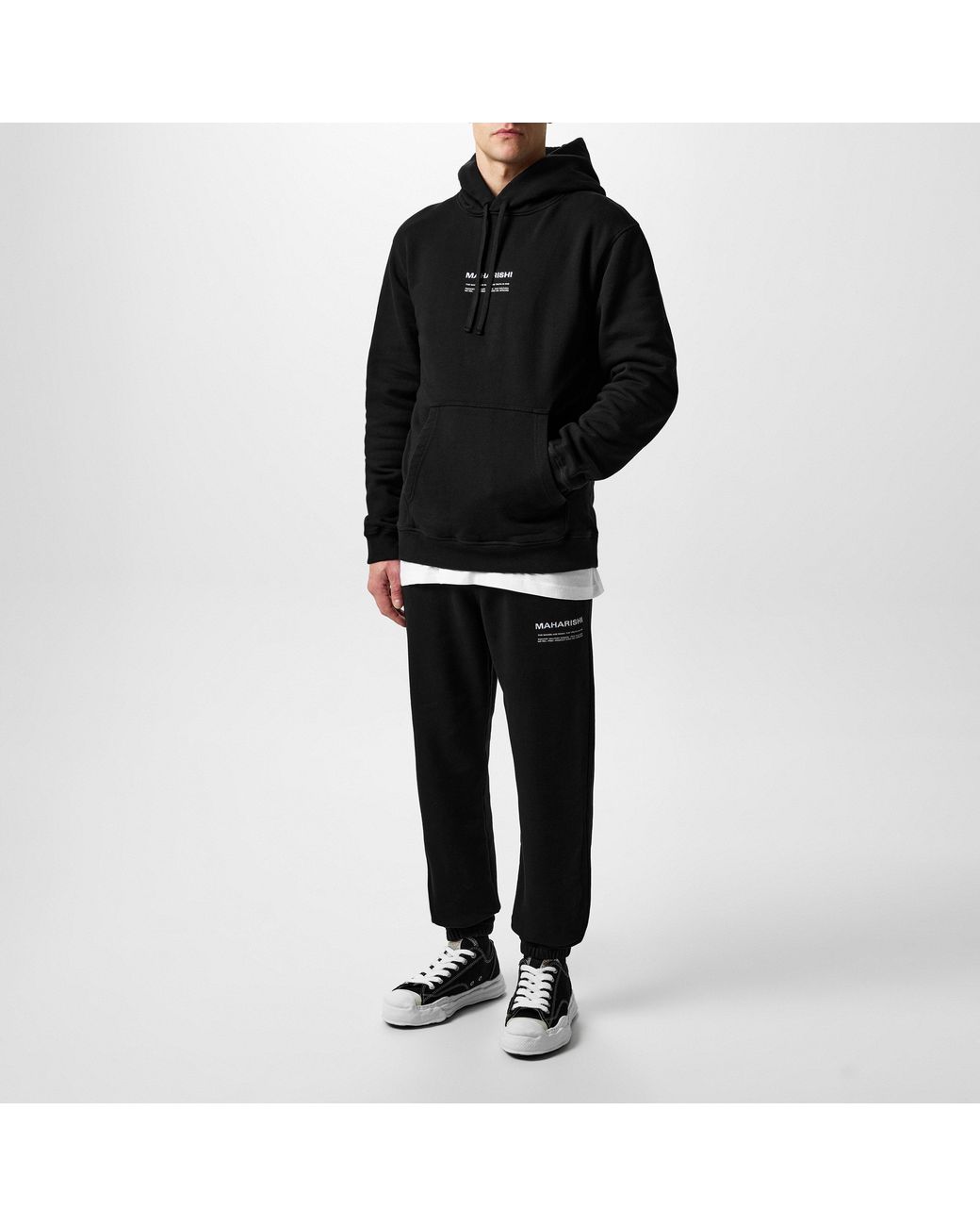 Maharishi Black Tapered Jogging Bottoms for men