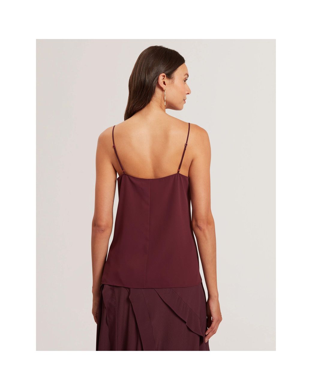 Ted Baker Red Chiffon Woven Cami Vest