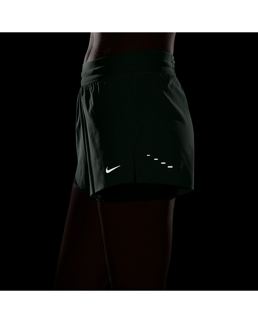 Nike Green Dri-Fit Swift Mid-Rise 3 2-In-1 Shorts
