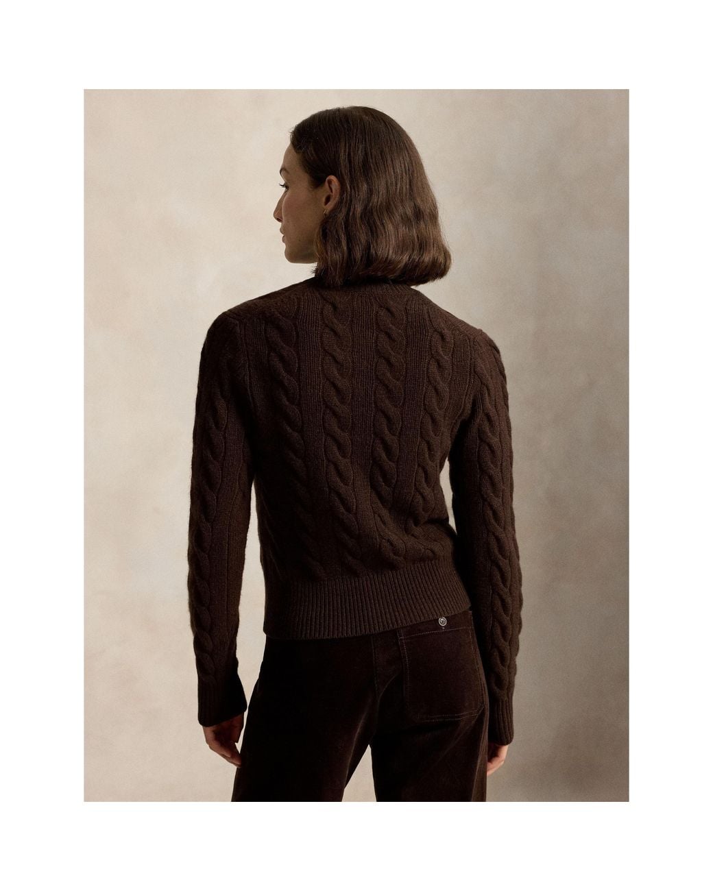 Polo Ralph Lauren Black Cable Knit Cardigan
