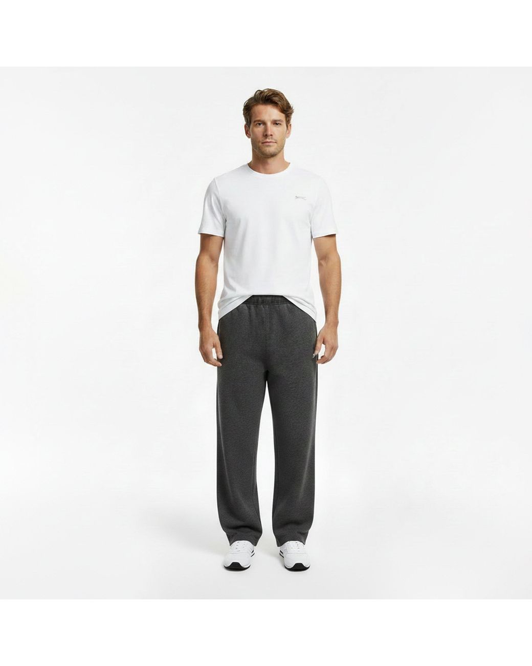 Slazenger 1881 Gray Open Hem Fleece Pants for men