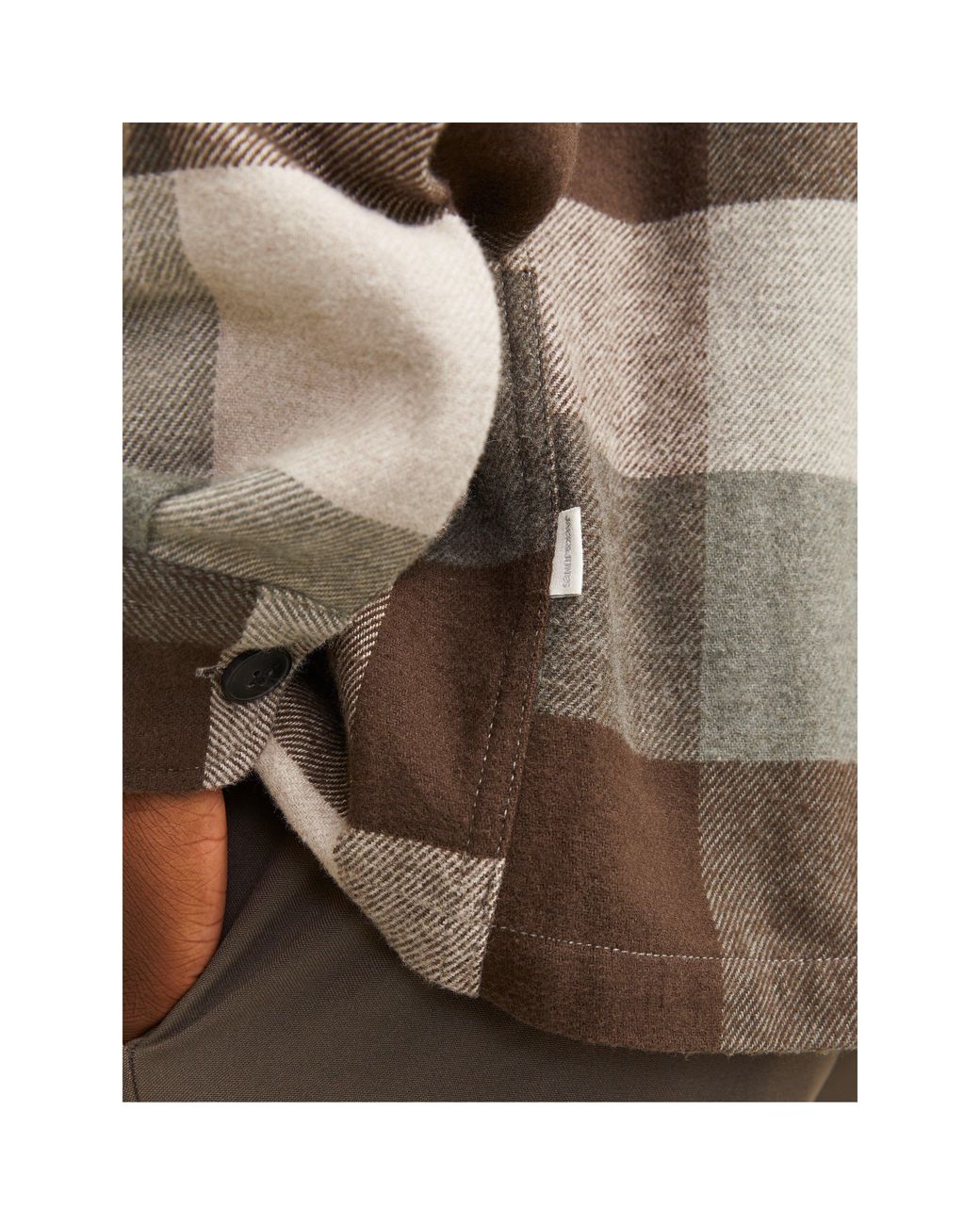 Jack & Jones Brown Raymond Long Sleeve Overshirt for men