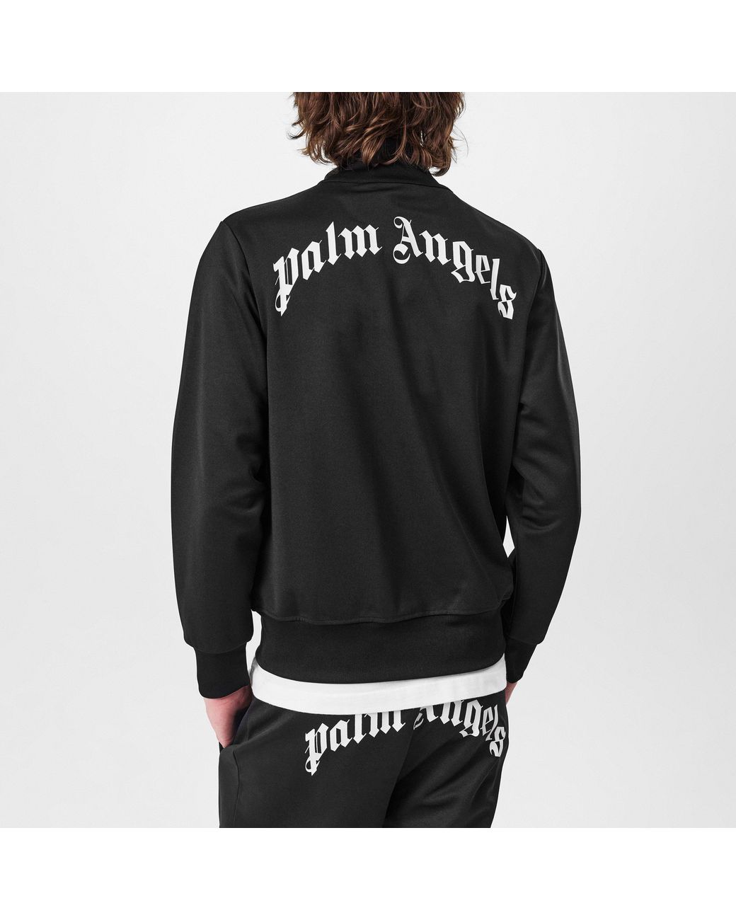 Palm Angels Black Curve Track Jacket for men
