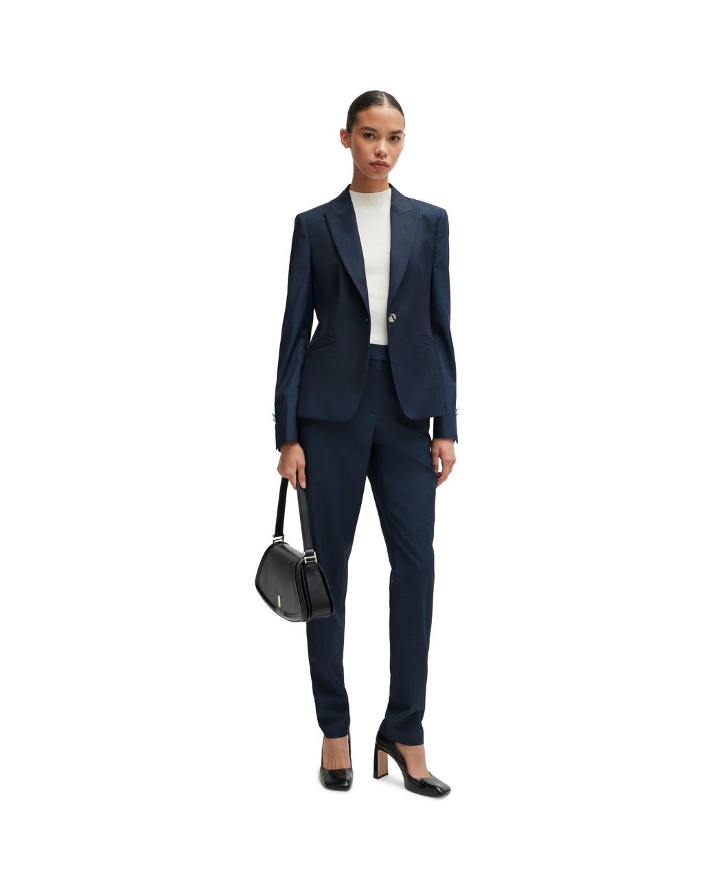 Boss Blue Tanuri Straight Leg Trousers