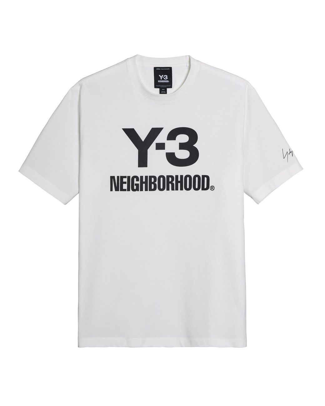 Y-3 White X Neighborhood Logo T-Shirt for men