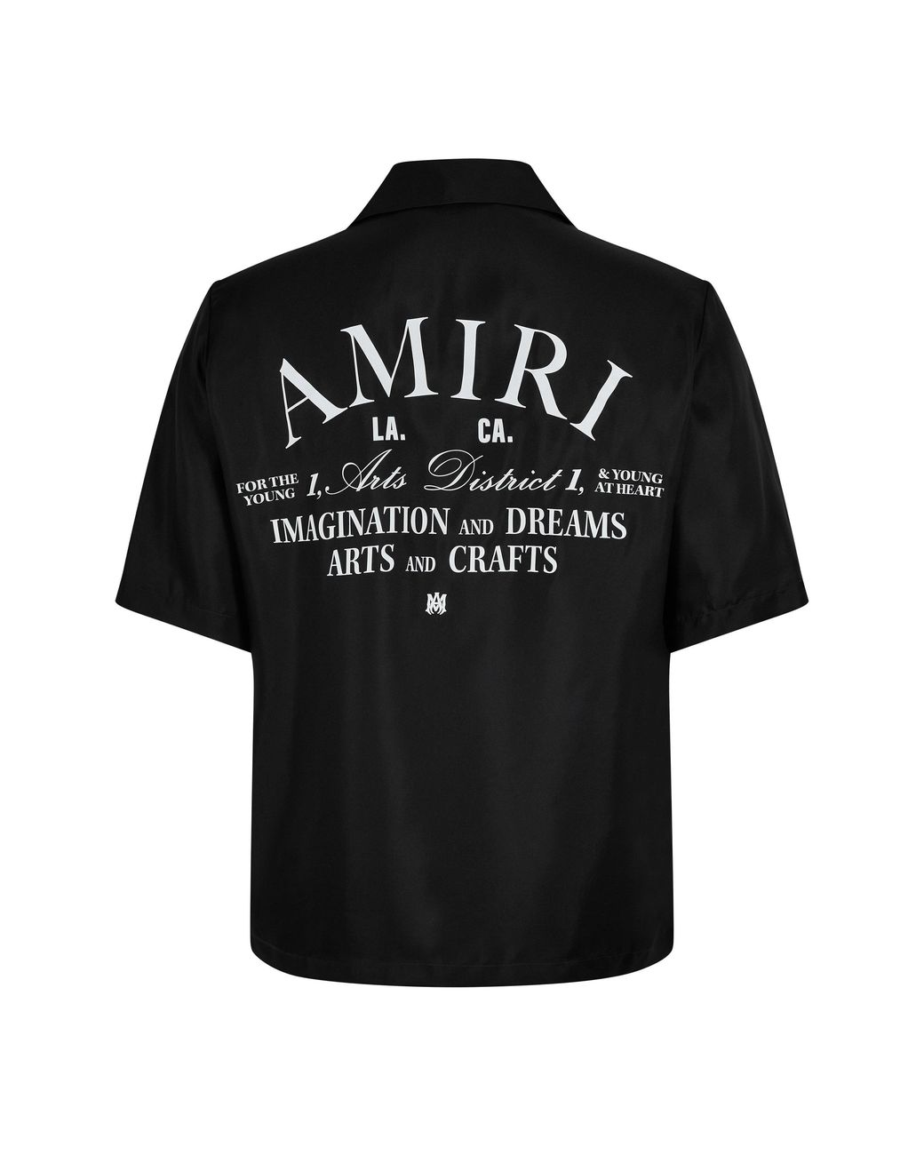 Amiri Black Silk Art District Shirt for men