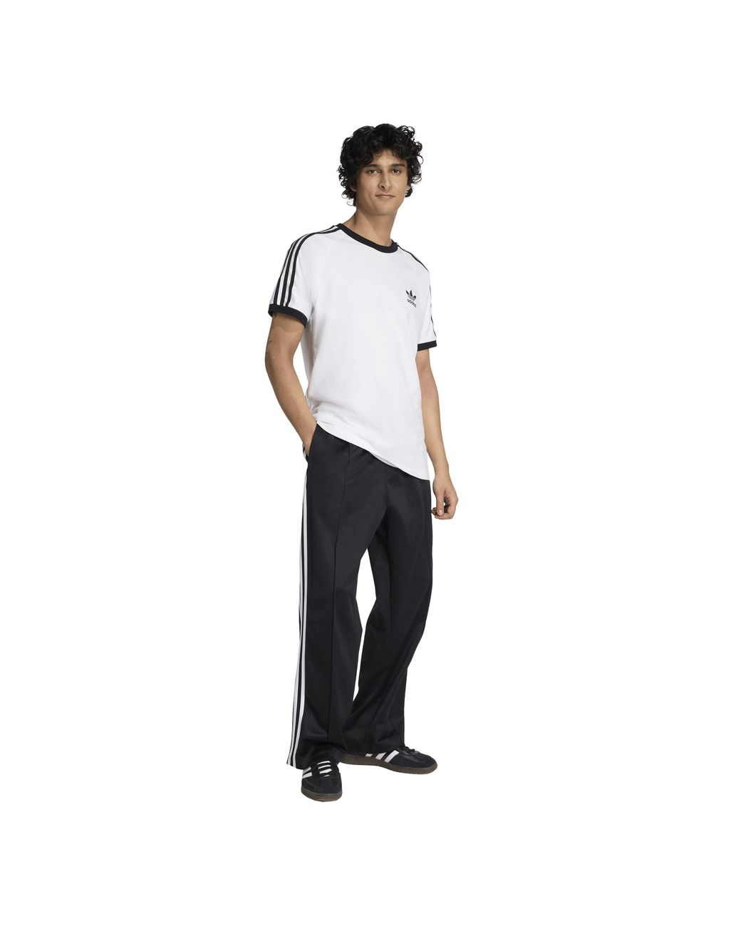 Adidas Originals Black Open Hem Woven Joggers for men