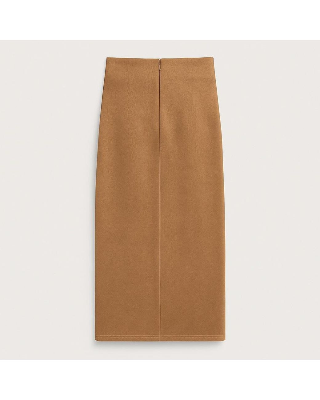 I Saw It First Natural Faux Suede Knot Detail Midi Skirt