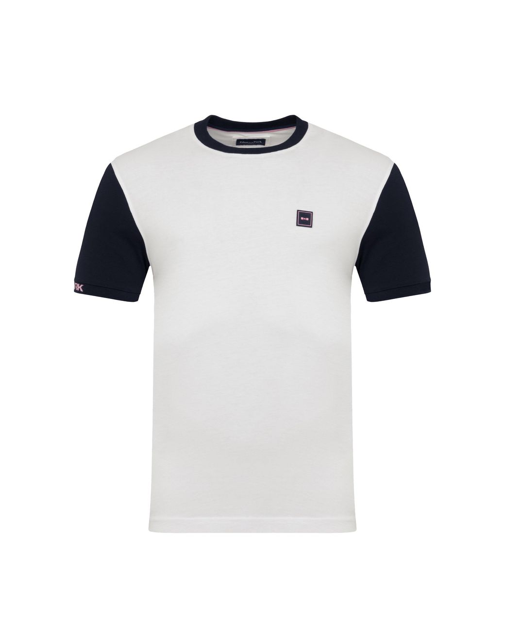 Eden Park White Colour-Block T-Shirt for men