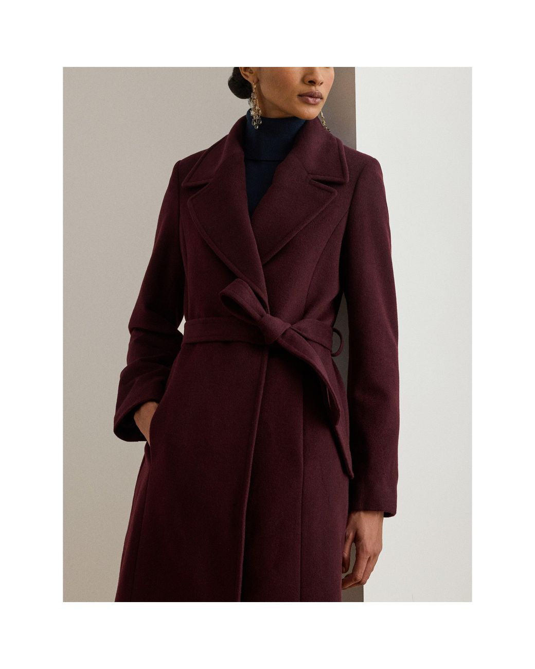 Ralph Lauren Red Lrl Wool Wrap Ld64
