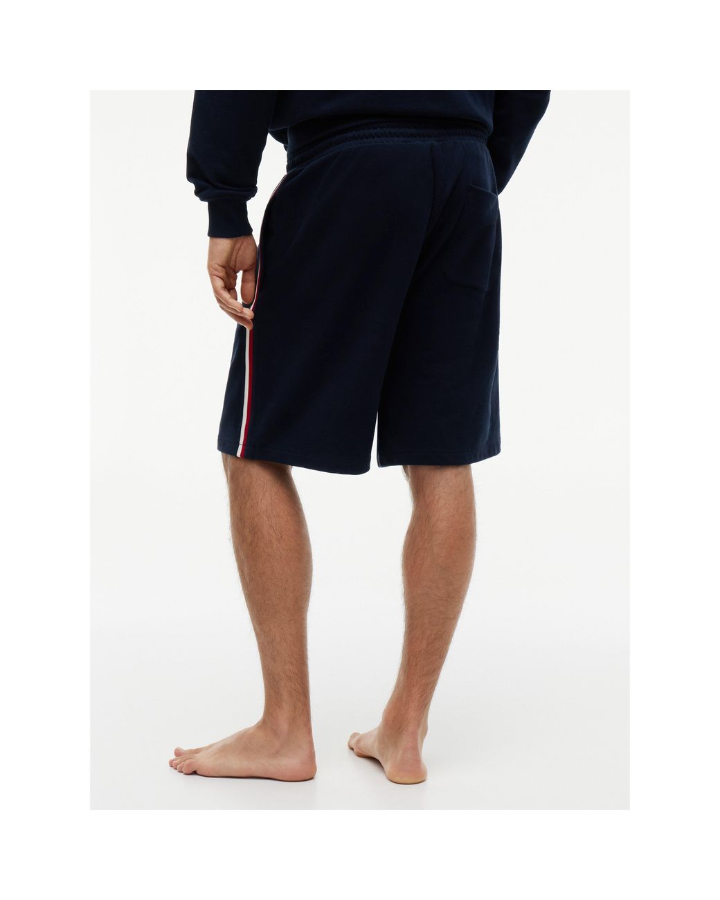 Tommy Hilfiger Blue Global Stripe Cotton Jogger Shorts for men
