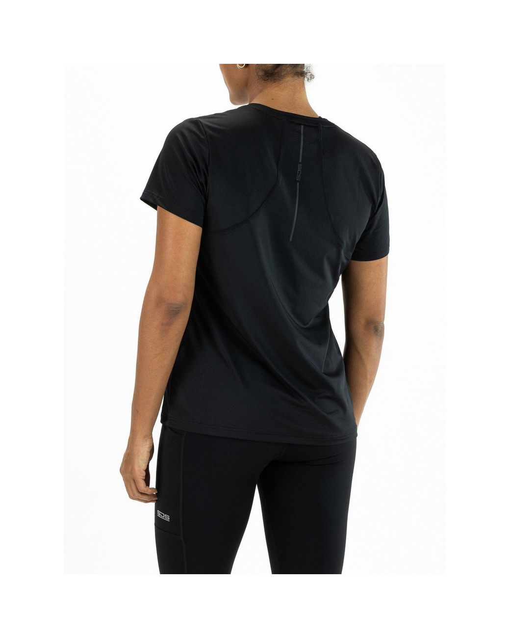 Sjeng Sports Black Ines Short Sleeve Performance Gym Top
