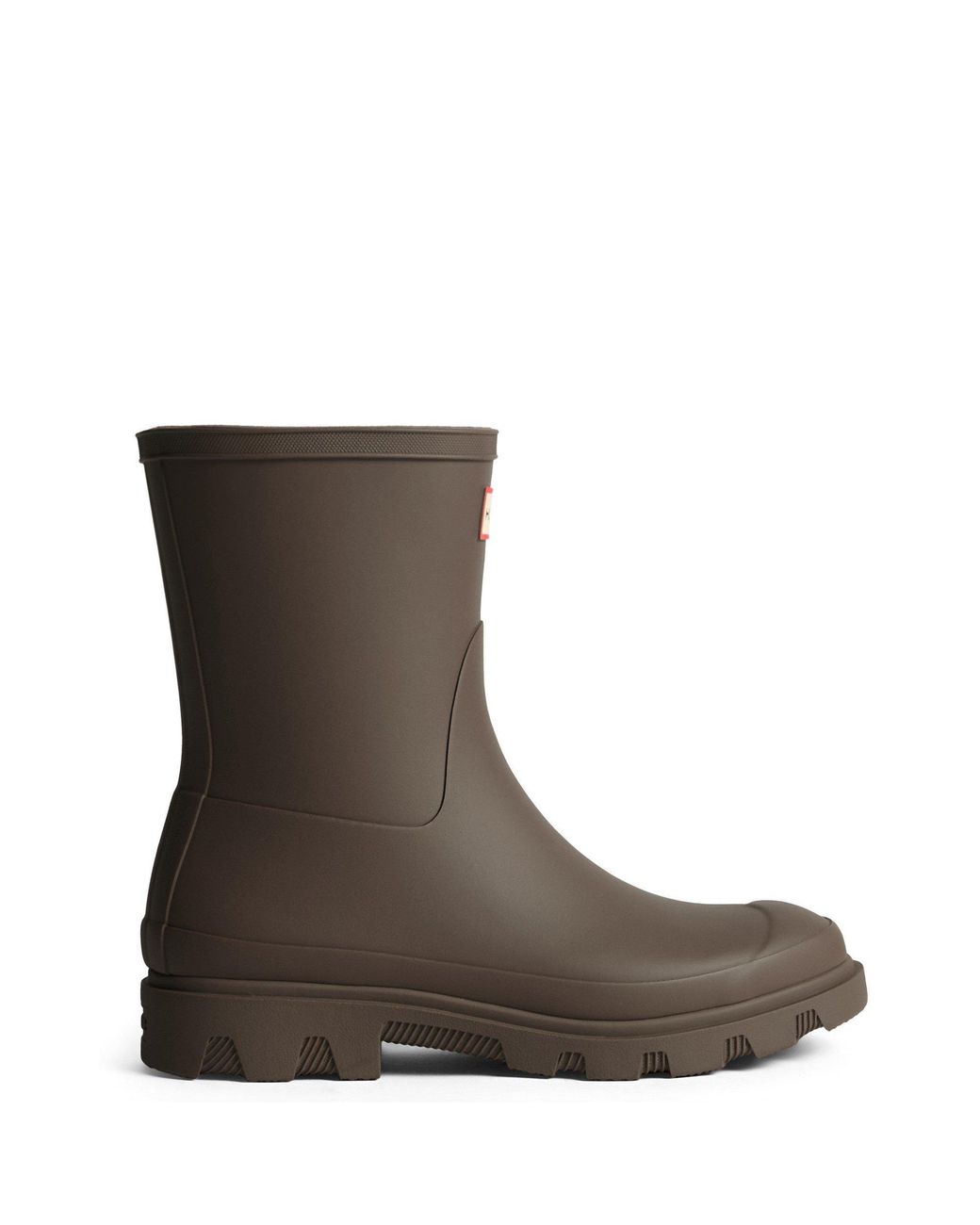 Hunter Brown Downpour Short Waterproof Wellingtons for men
