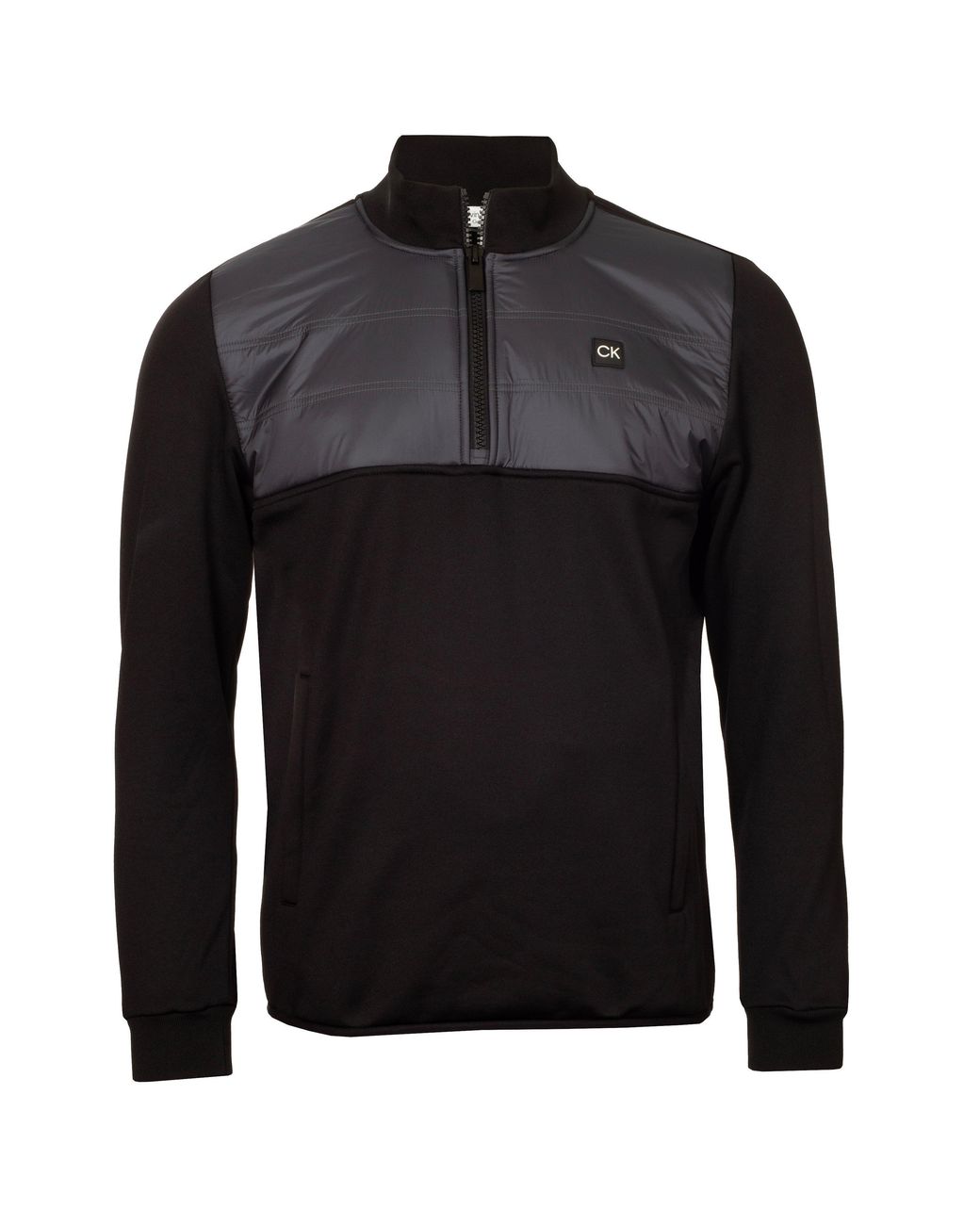 Calvin Klein Black Half Zip Performance Jacket for men