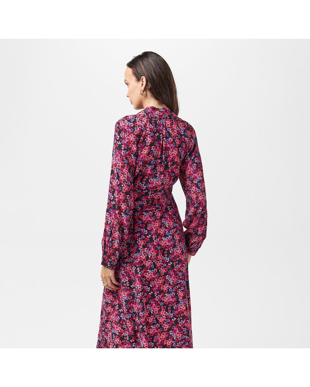 French Connection Red Jennifer Midi A-Line Dress