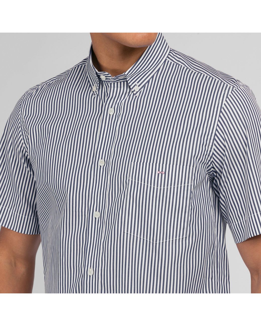 Eden Park Gray Dark Striped Shirt for men