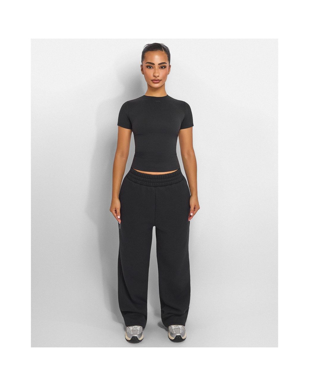 Mars the Label Black Sculpt Short Sleeve Top