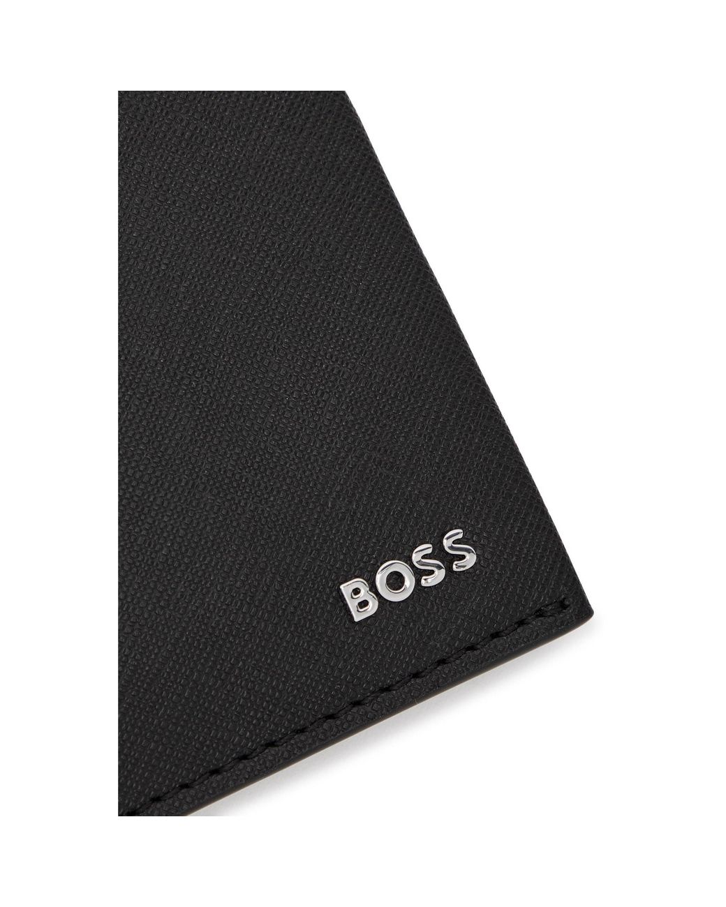 HUGO Black Northon Leather Billfold Wallet for men
