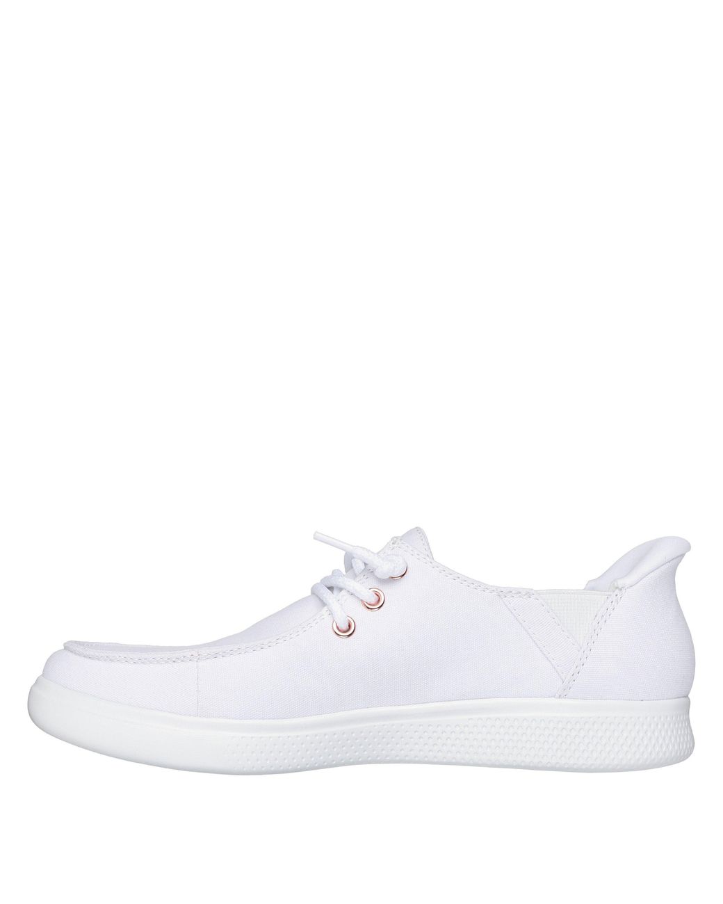 Skechers White Slip On Trainers