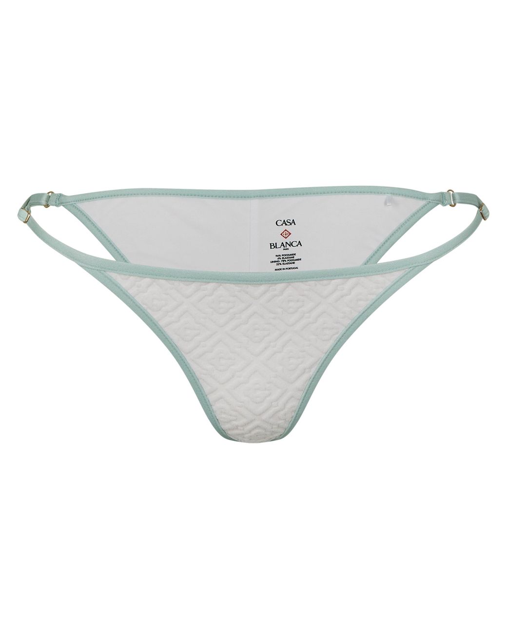 Casablanca Gray Textured Brazilian Bikini Bottoms