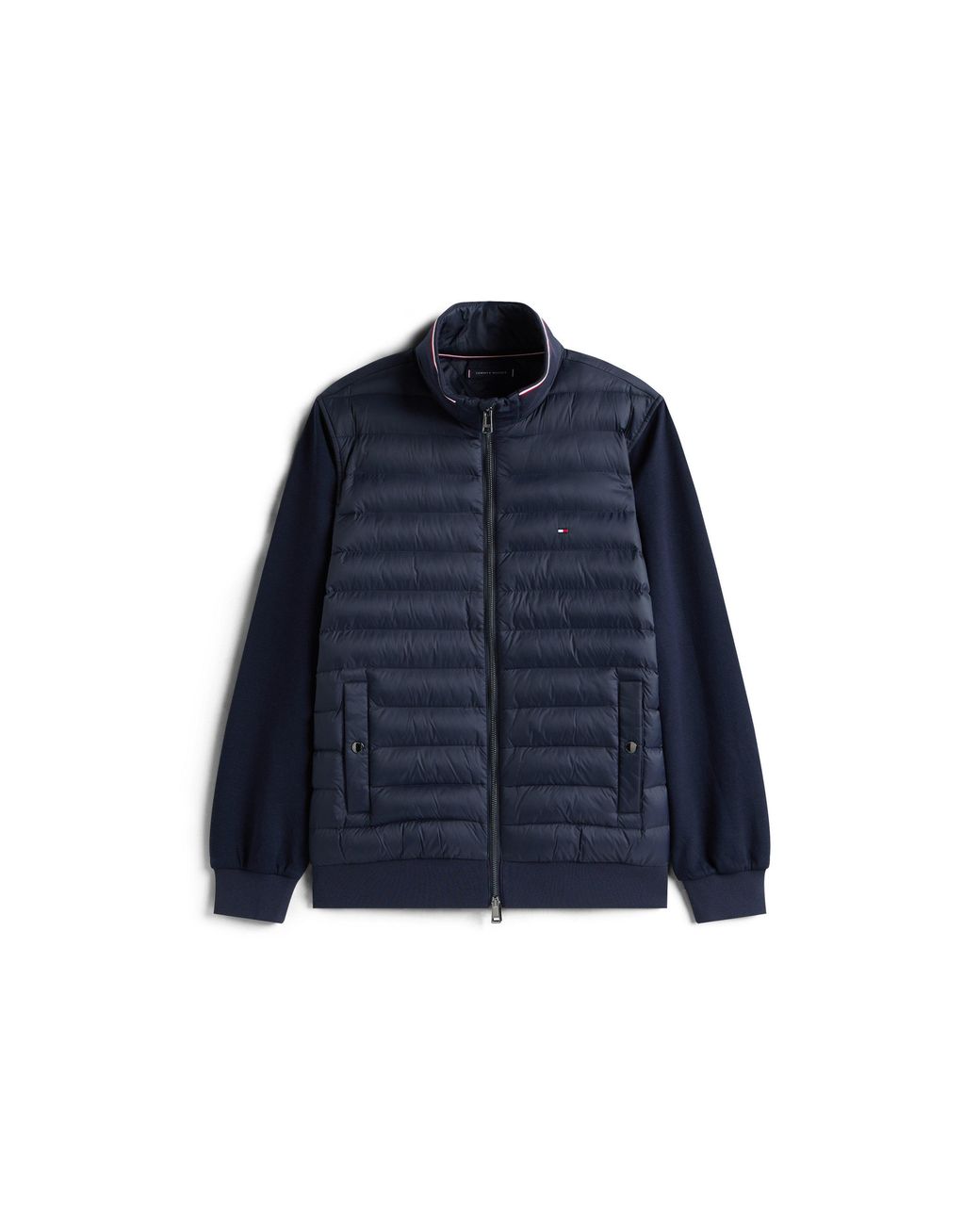 Tommy Hilfiger Blue Cotton Full-Zip Hybrid Jacket for men