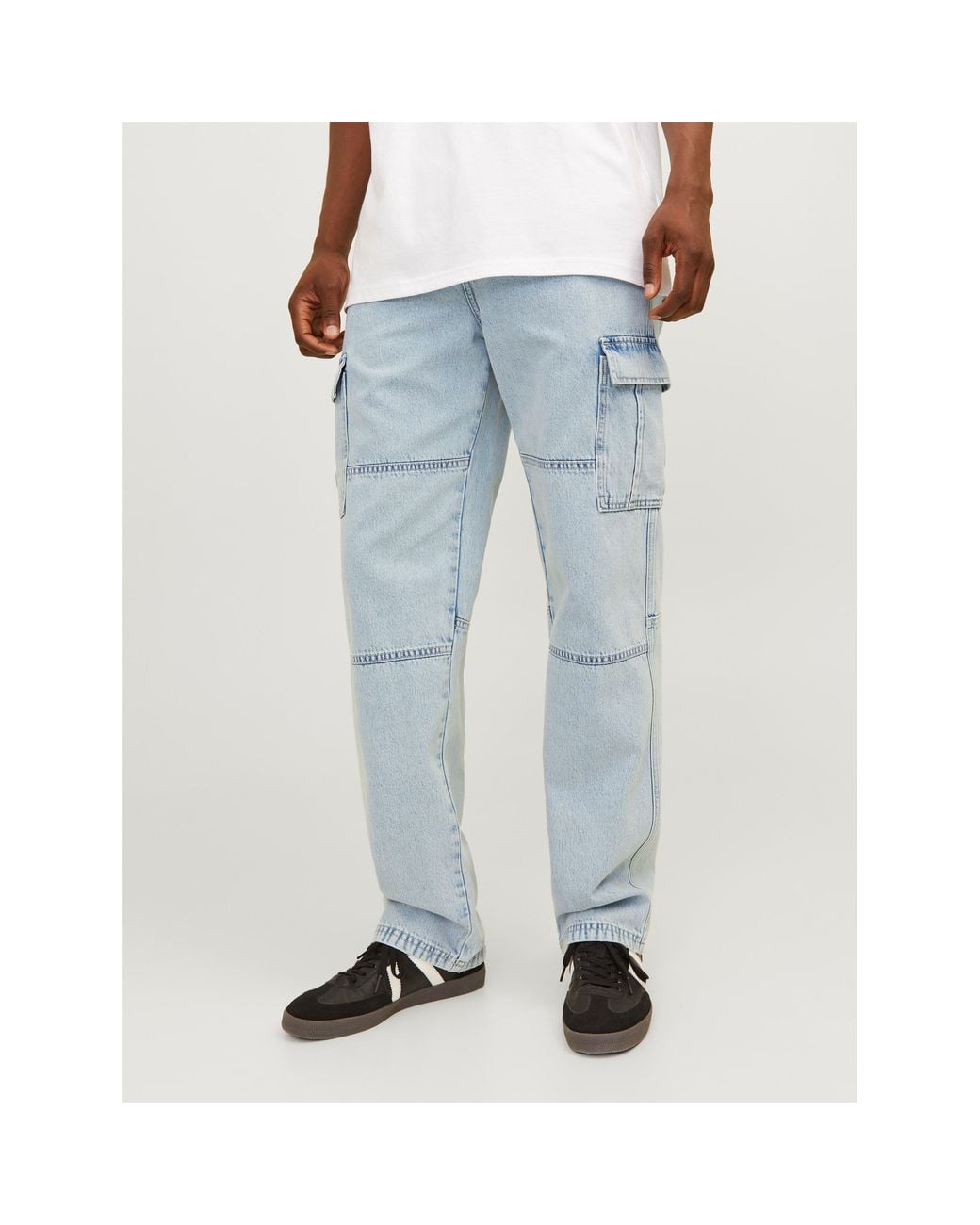 Jack & Jones Blue Eddie Wade Straight Leg Jeans for men
