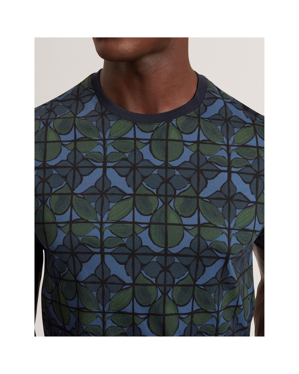 Ted Baker Blue Floral Long-Sleeve Patterned Shirt for men