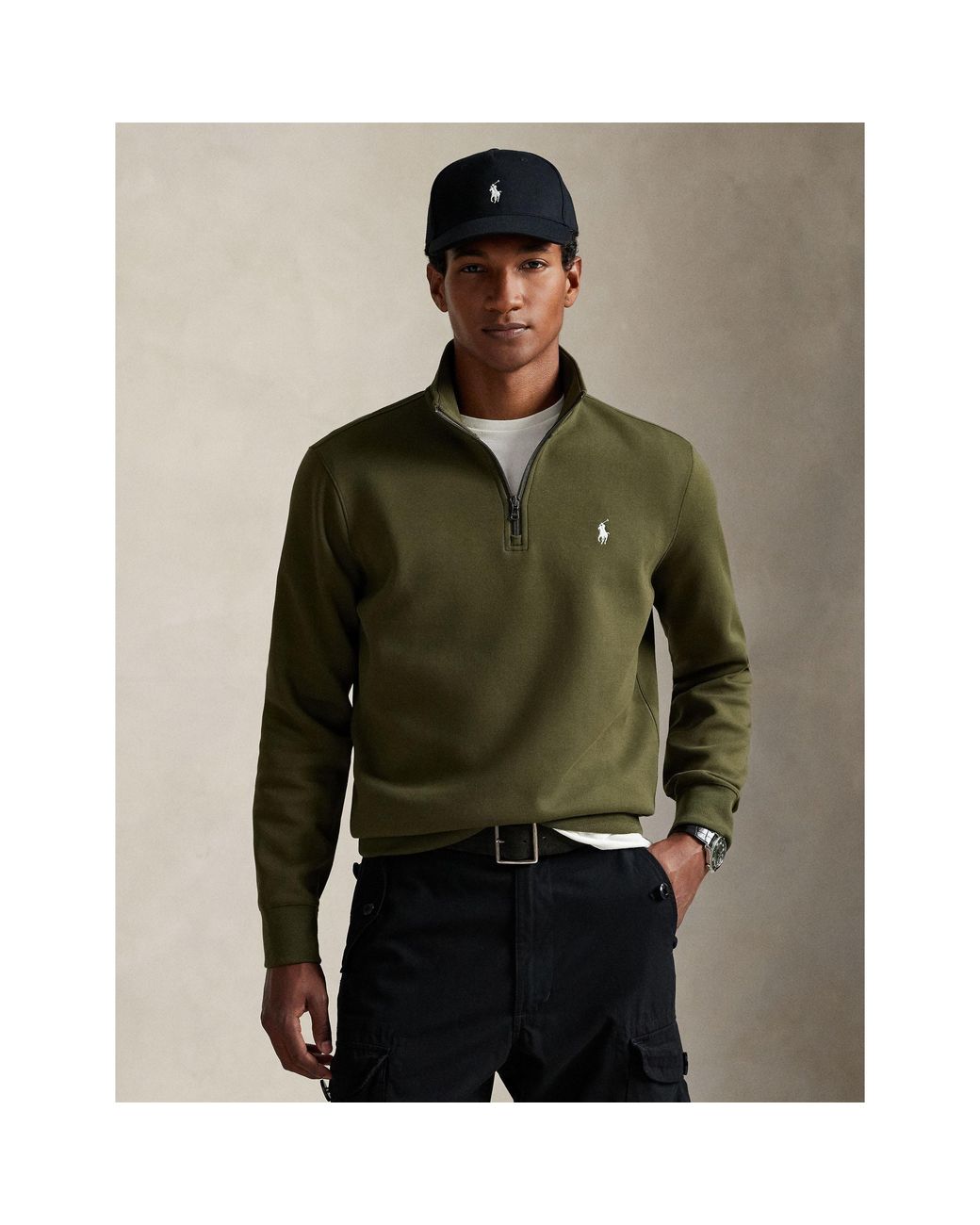 Polo Ralph Lauren Green Tech 1/4 Zip Fleece for men
