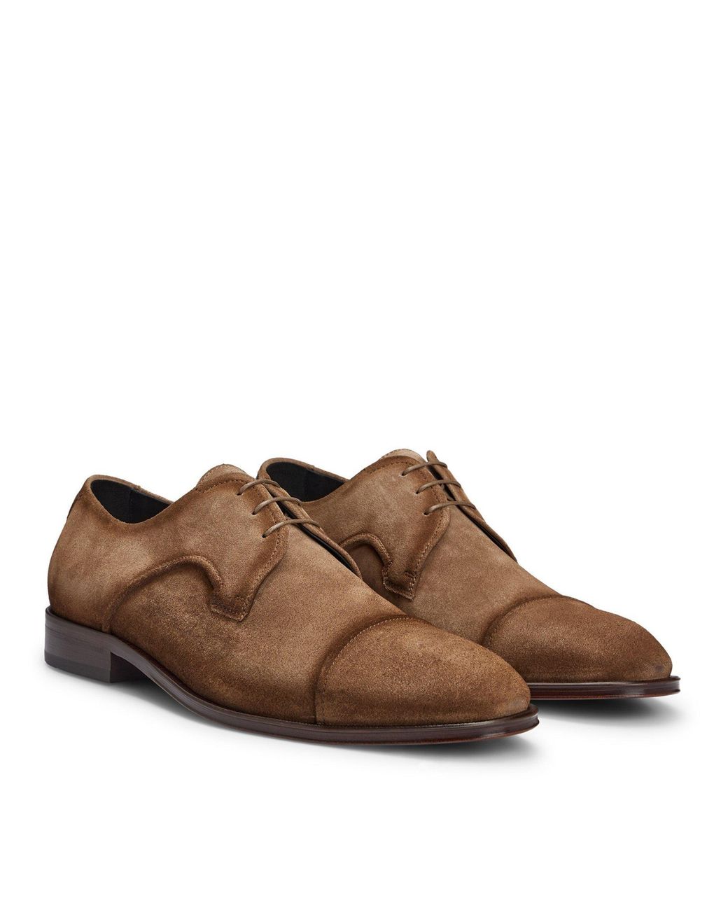 Boss Brown Derby Shoes for men