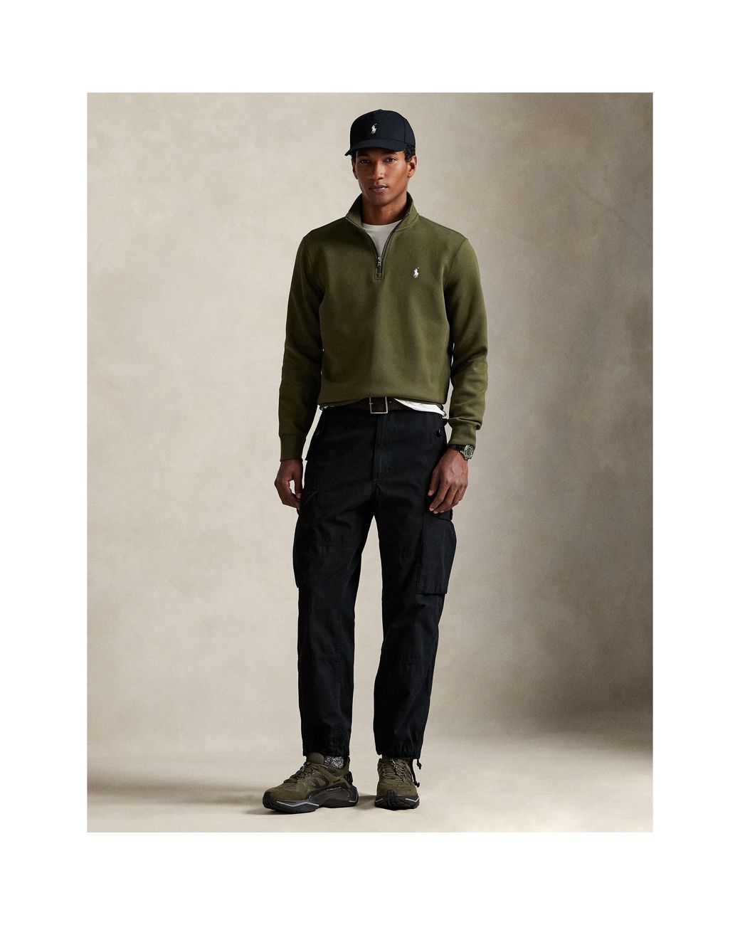 Polo Ralph Lauren Green Tech 1/4 Zip Fleece for men