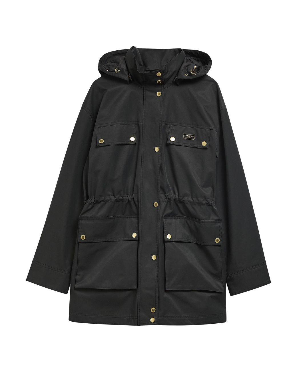 Barbour Black Molina Cotton Full-Zip Showerproof Anorak