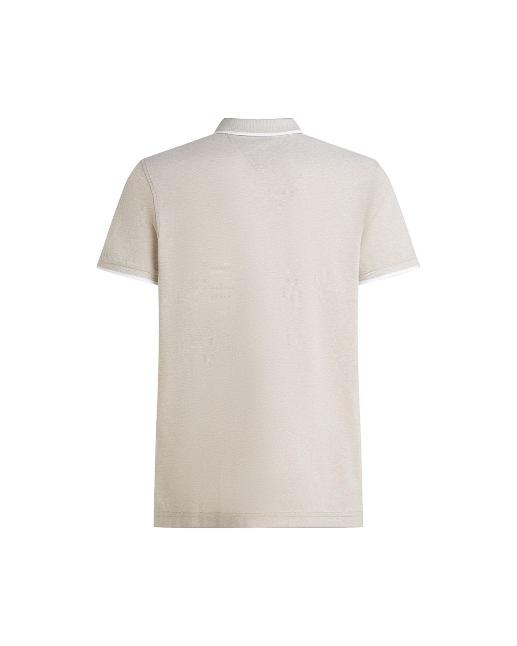 Tommy Hilfiger White Linen Pique Short Sleeve Polo Shirt for men