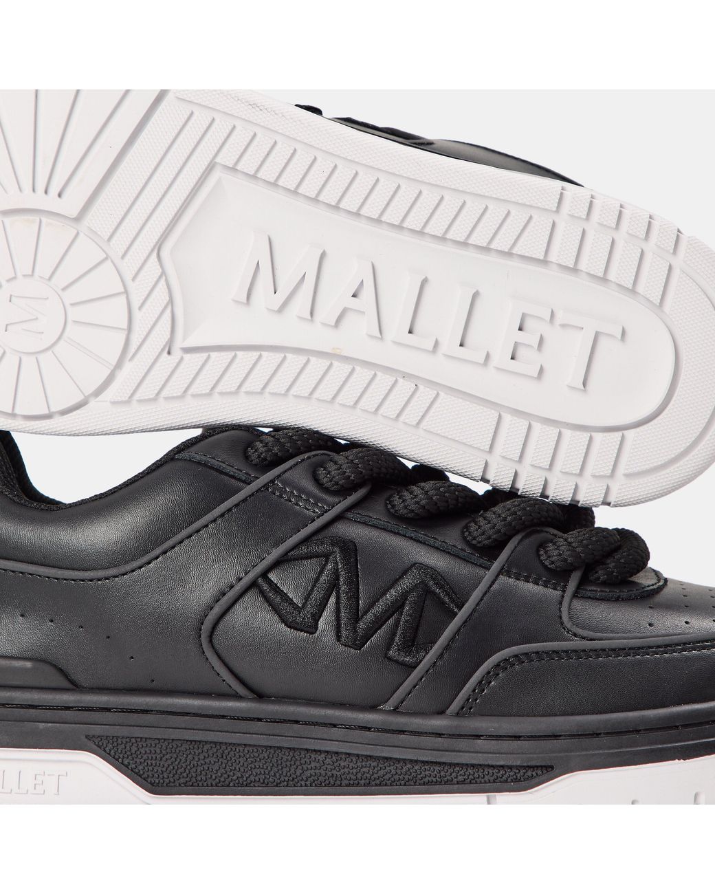 Mallet Black Clayton Low-Top Trainers for men