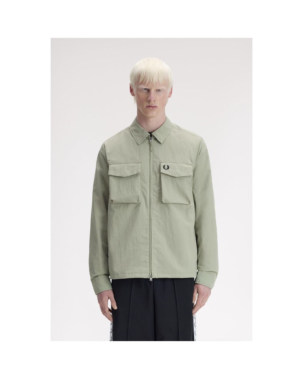 Fred Perry Green Overshirt for men