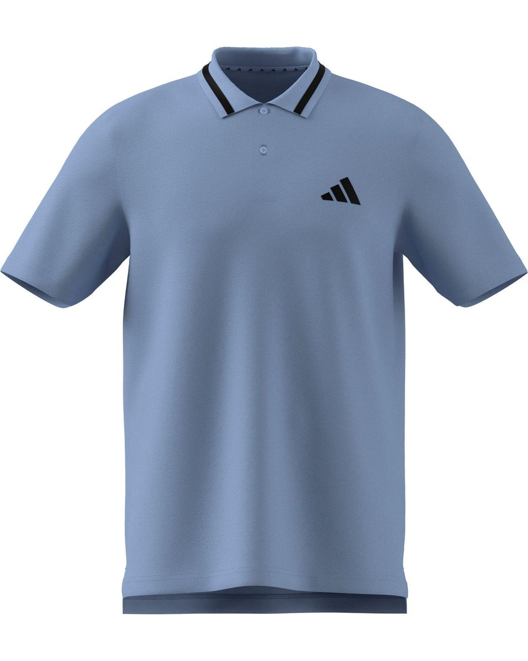 Adidas Blue Essentials Cotton 3-Stripes Polo Shirt for men