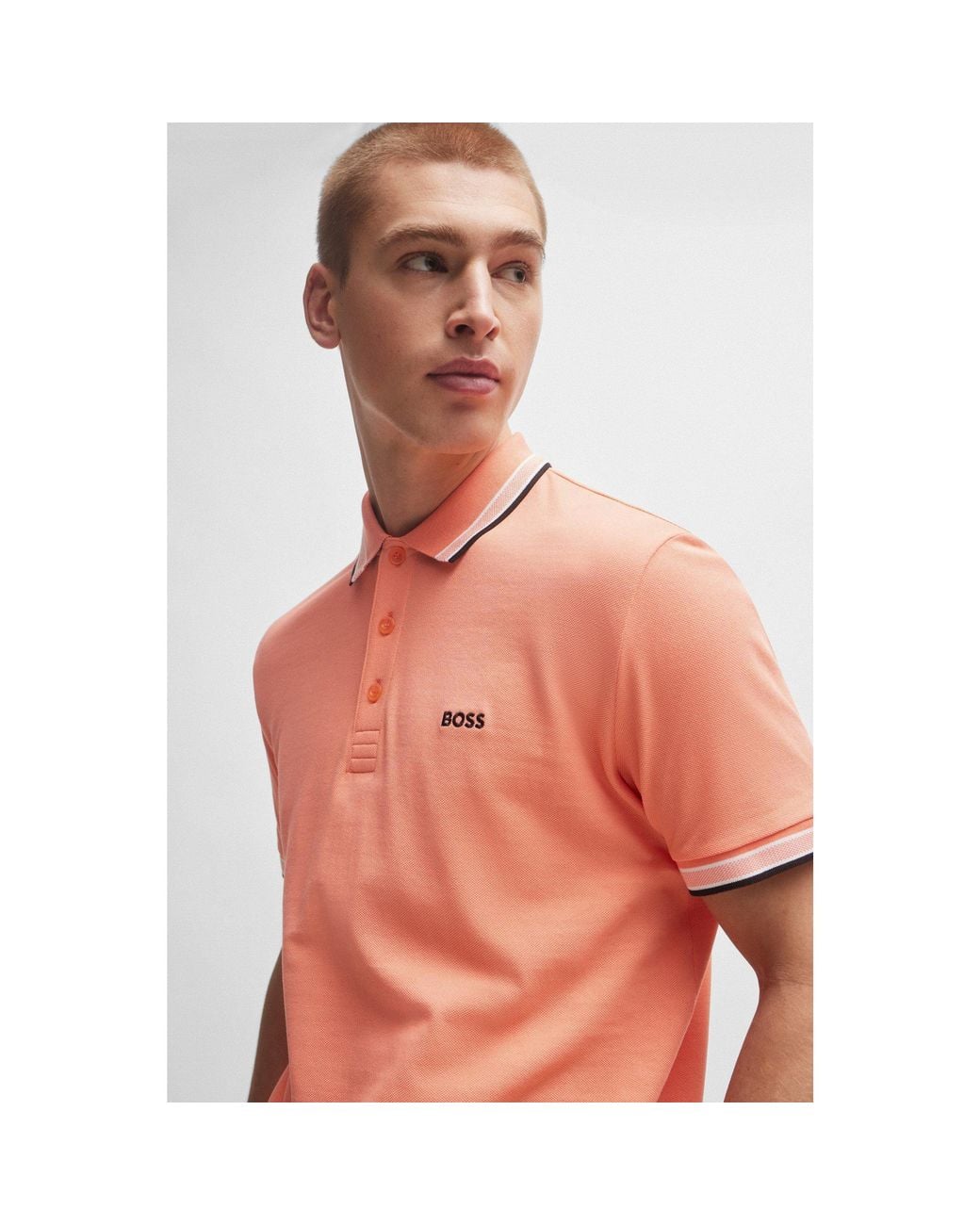 Boss Orange Paddy Polo Shirt With Contrast Tipping for men