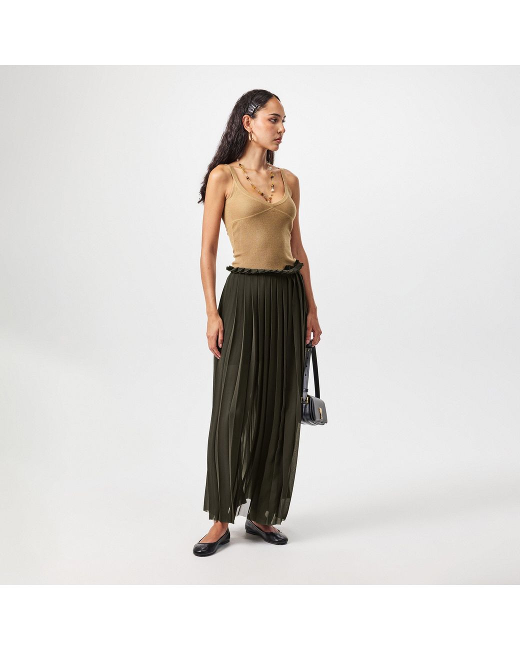 AMI Green Maxi Skirt