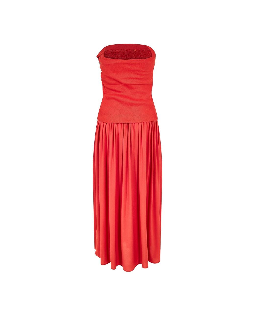 Faithfull The Brand Red Hedy Long Maxi Dress