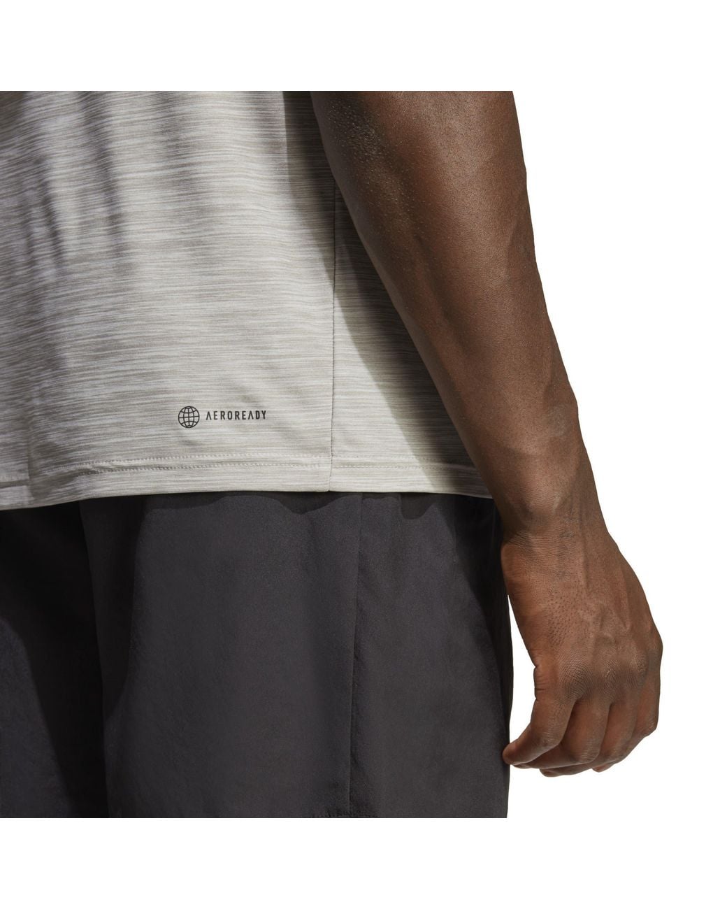 Adidas Gray Train Essentials Stretch Training T-Shirt for men