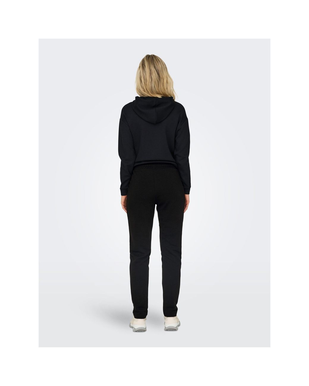 Only Play Black Mid-Waist Open Hem Fleece Joggers