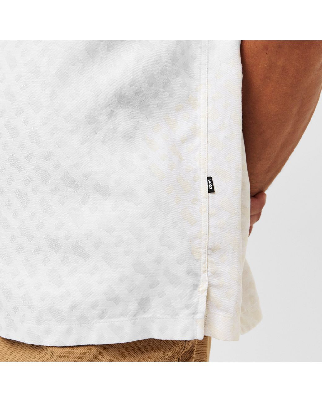 Boss White C-Lars Short Sleeve Shirt for men