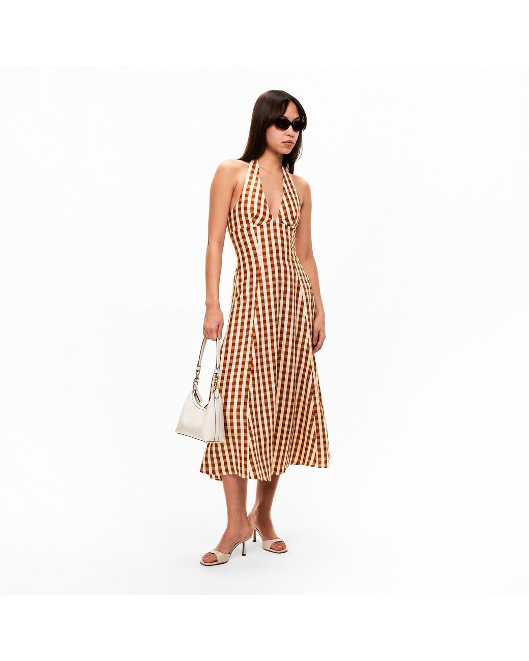 Faithfull The Brand Metallic Marias Midi A Line Dress