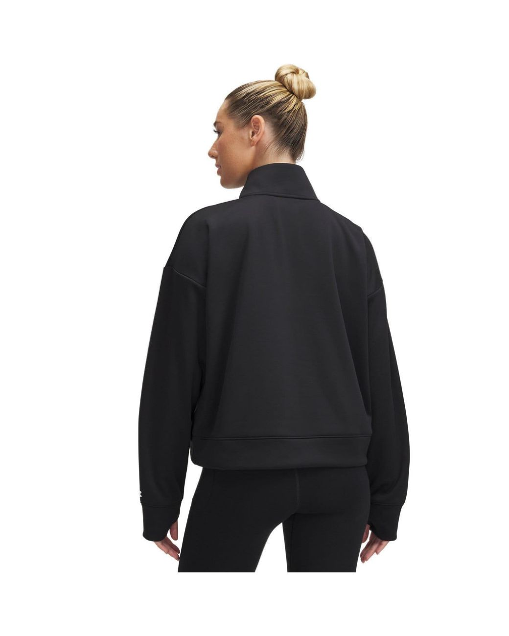 Under Armour Black Armour Woven Fleece Half-Zip Top