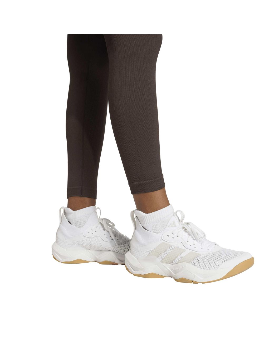 Adidas Gray Workout Essentials Full-Length Knit Leggings
