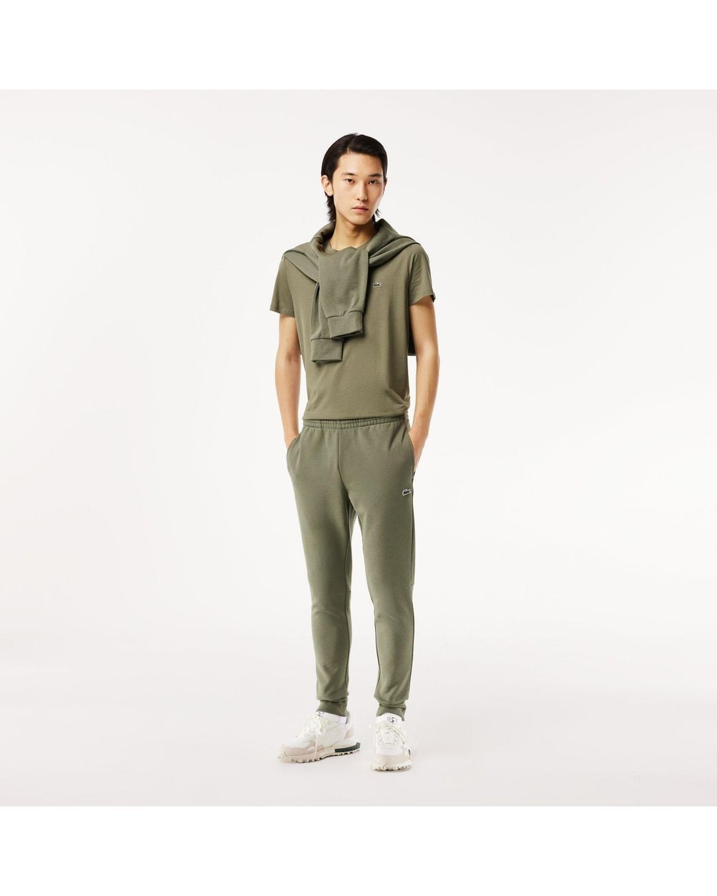 Lacoste Green Fleece Tracksuit Bottoms for men