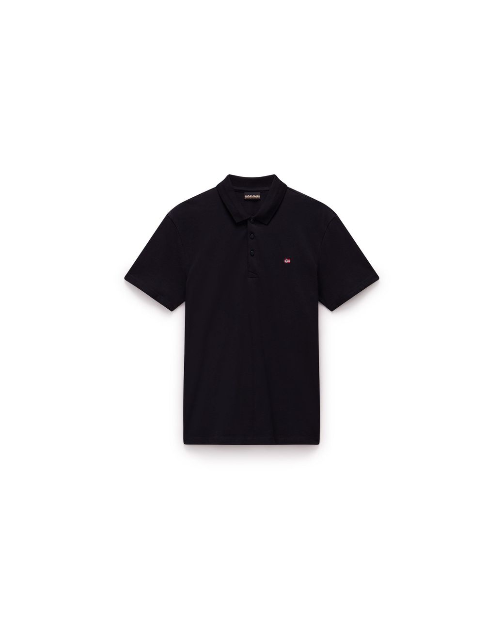 Napapijri Black Ealis Pique Polo Shirt for men