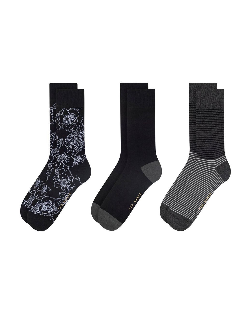 Ted Baker Black Formal Crew Socks for men