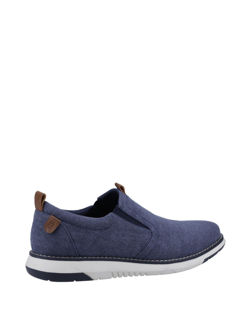 Hush Puppies Blue Benny Canvas Slip-On Low-Top Trainers for men