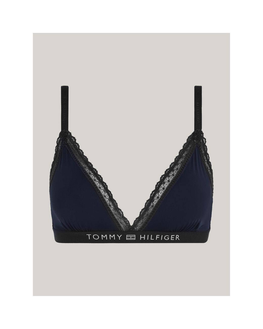 Tommy Hilfiger Blue Unlined Non Wired Triangle Bralette